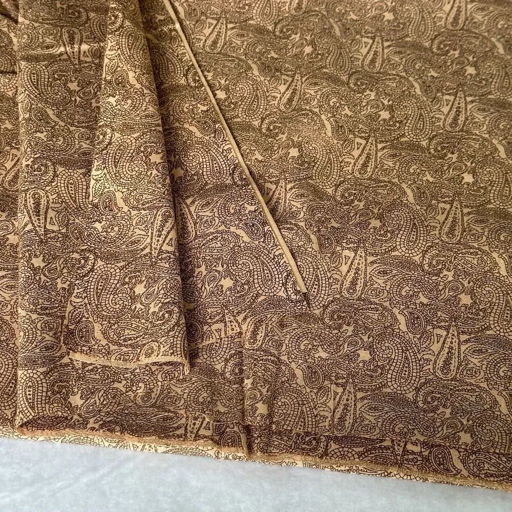 OOP Two-Tone Brown Paisley Fabric Cotton Quilting Fabric Blender  BTY